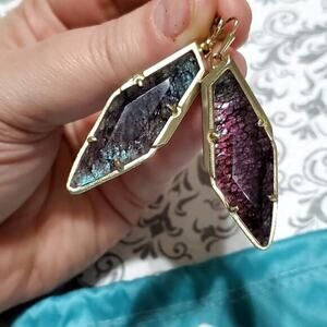 Kendra Scott‎ Bexley navy crackle illusion Earrings